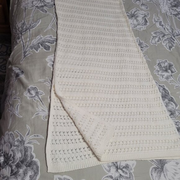 Old Navy Off White Cotton Knit Maxi Tank Dress Beach Swim Coverup Medium NWOT - Picture 2 of 9